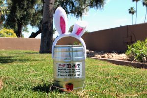 2017 Easter Keg Hunt Mini Keg Trophy in bunny ears