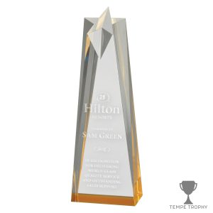 Gold Star Obelisk Acrylic Award