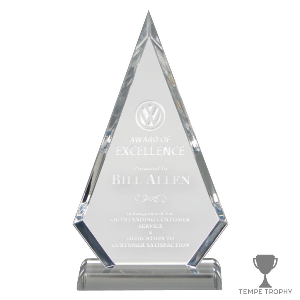Arrowhead Clear Acrylic Award