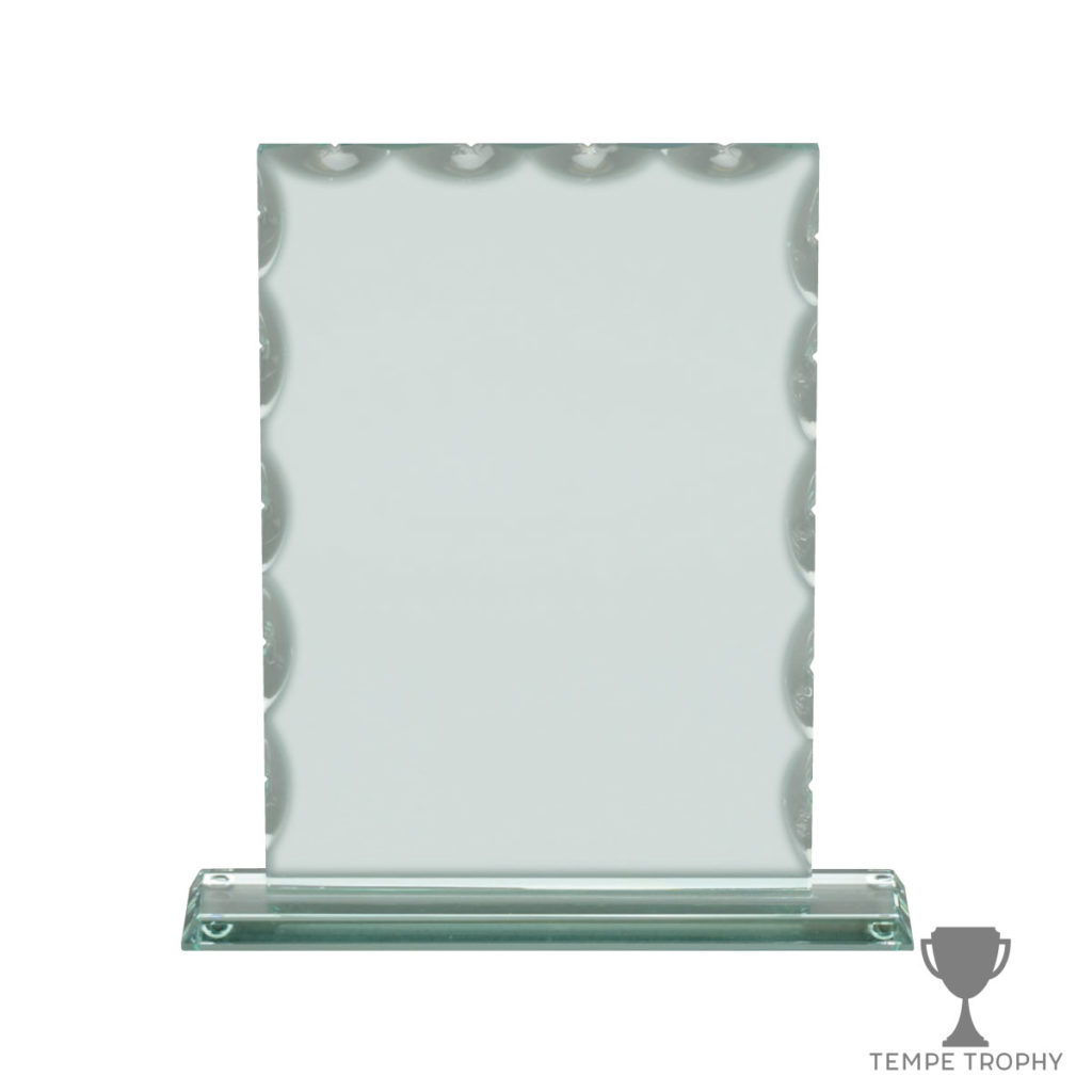 Keystone Scalloped Jade Glass Award