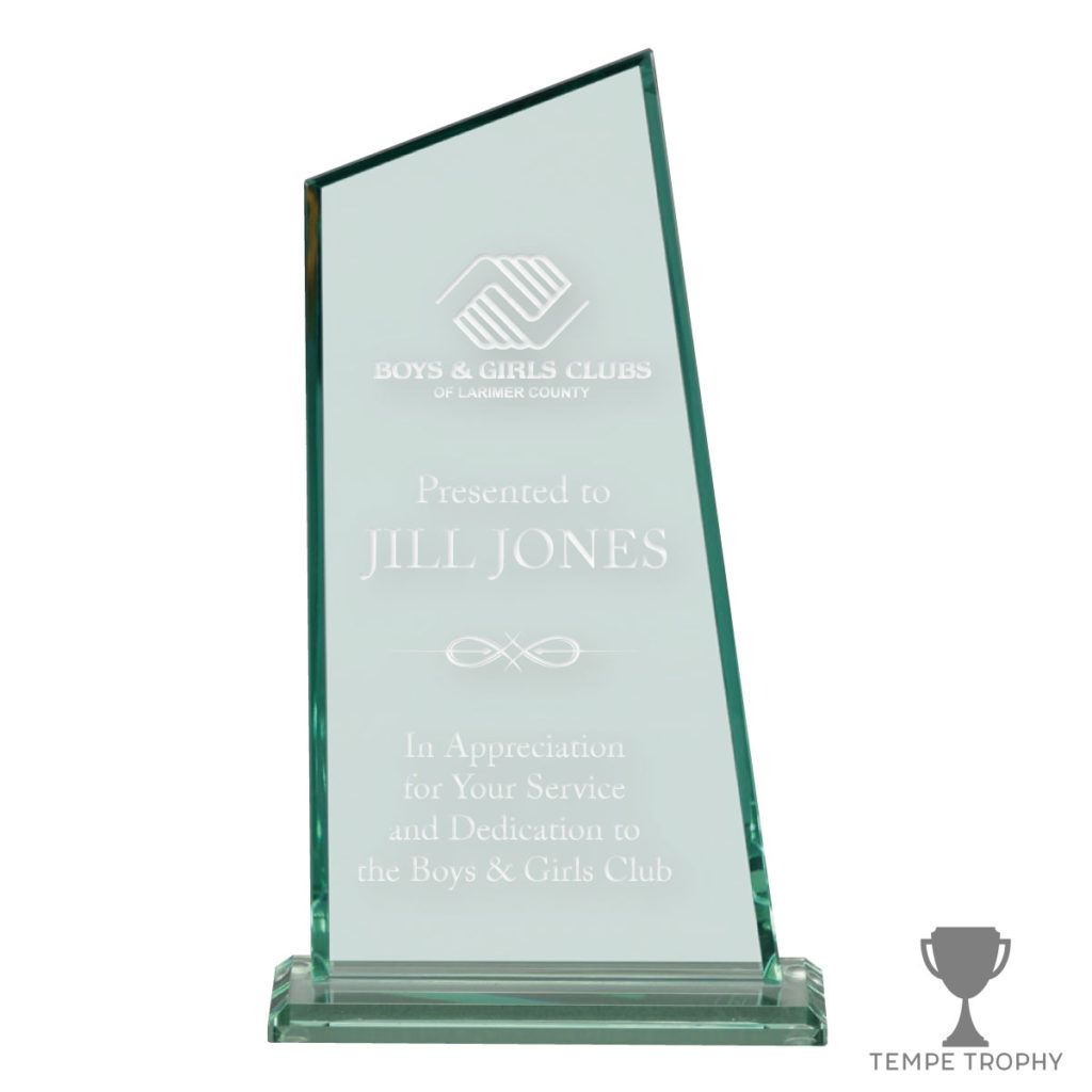 Pinnacle Jade Green Glass Award