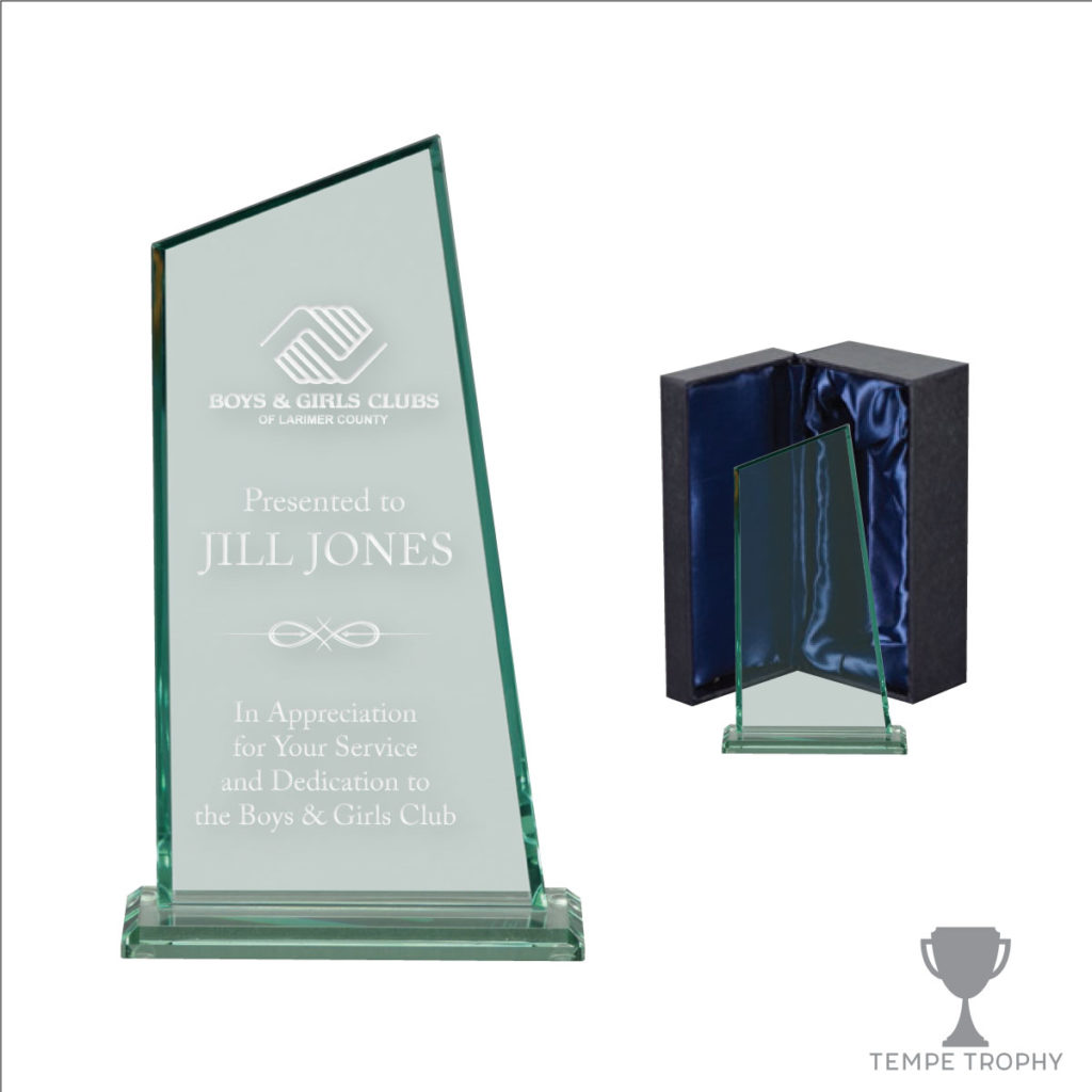 Pinnacle Jade Green Glass Award