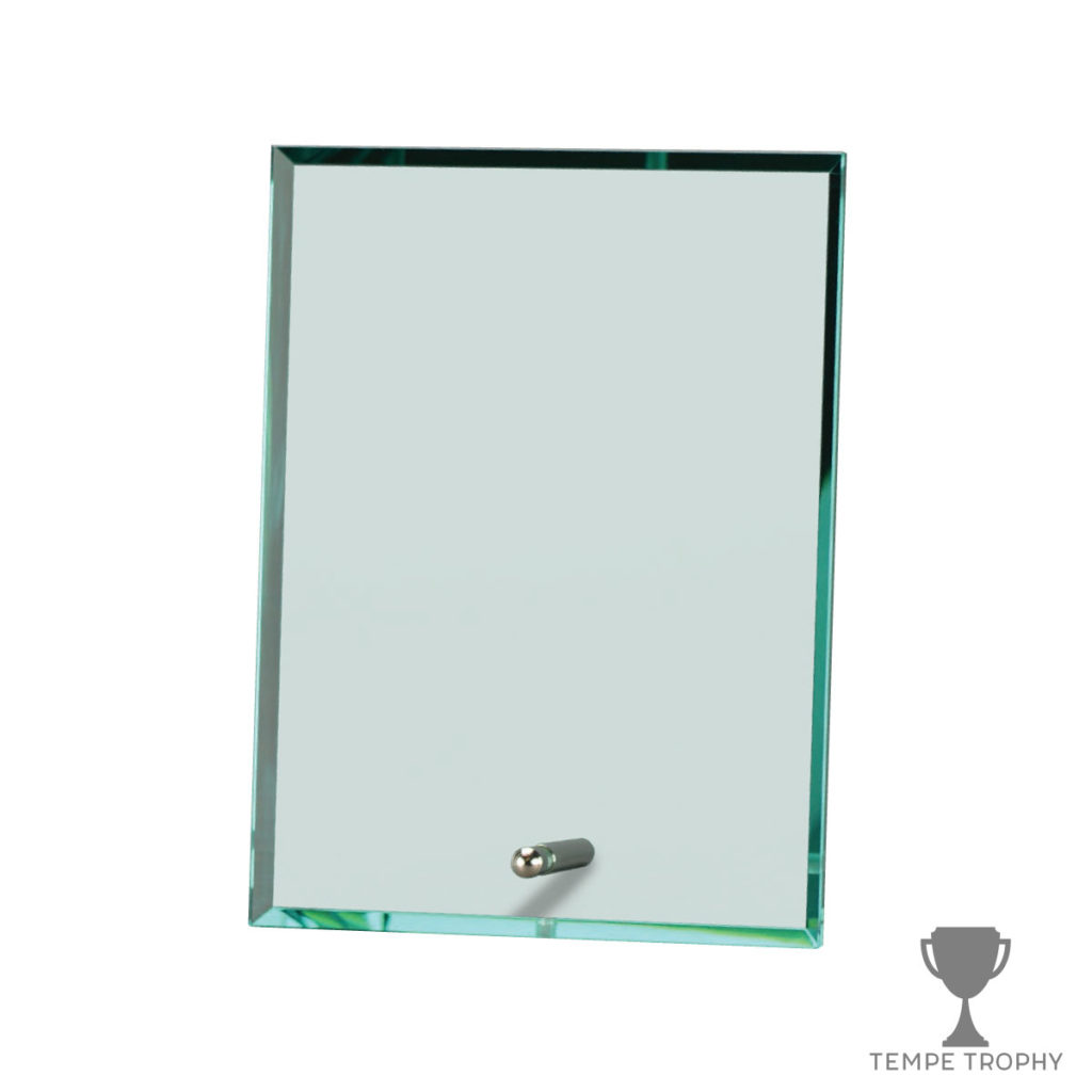 Portrait Glass Stand Award Jade Green