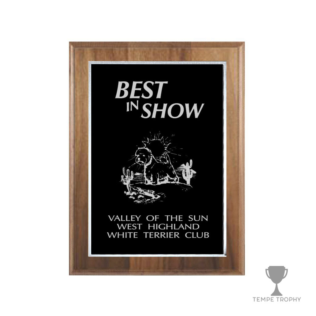 Classic Brown Plaque with Silver Engraving