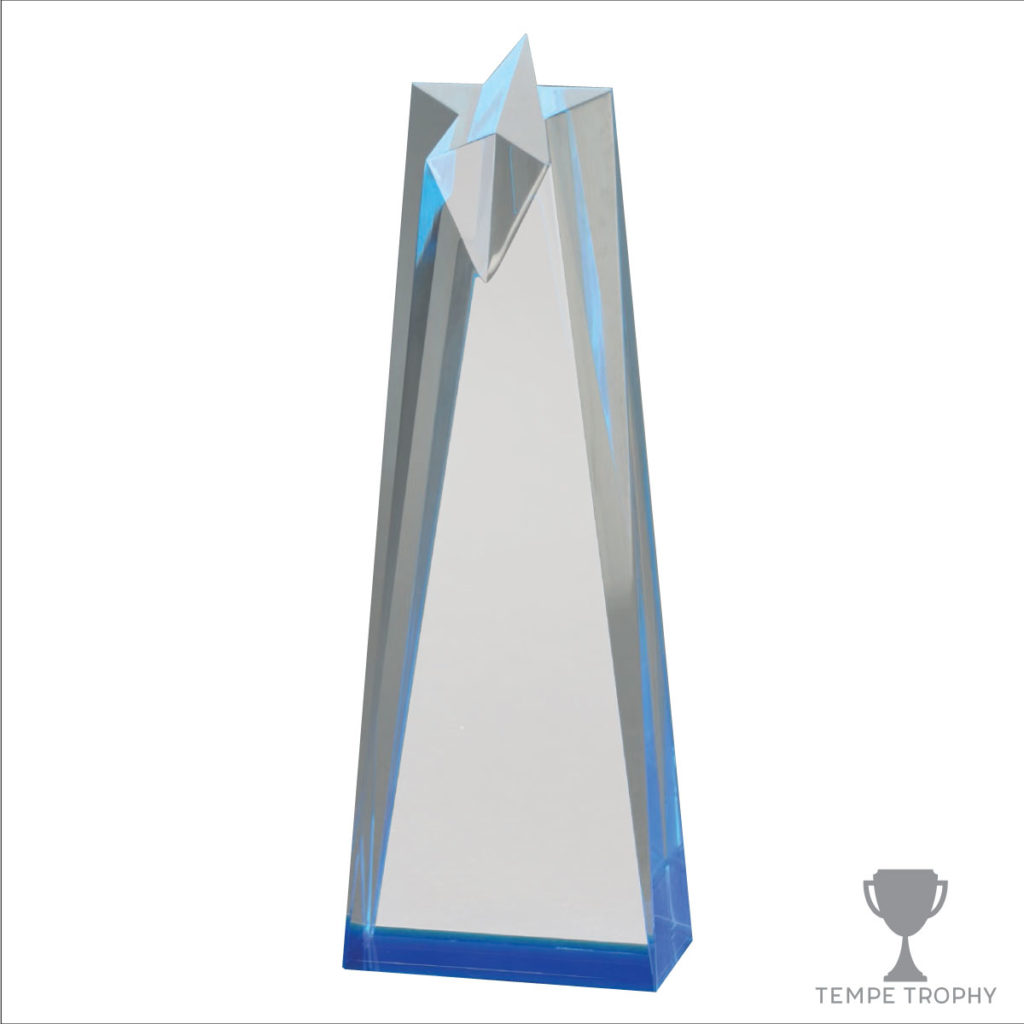 Blue Star Obelisk Acrylic Award