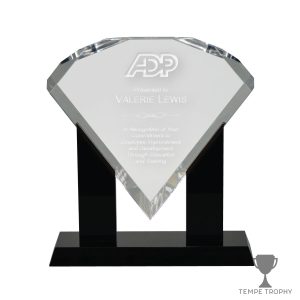 Acrylic Clear Diamond with Black Stand