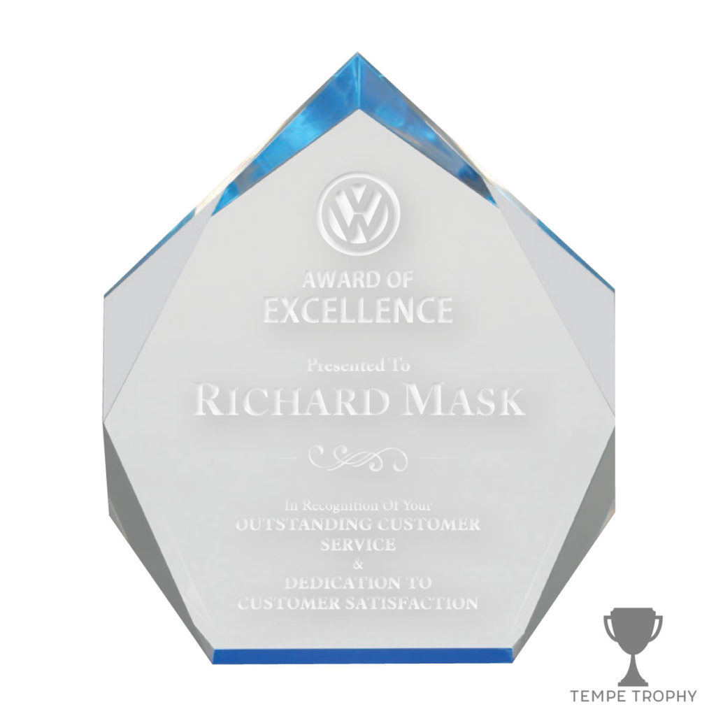 Bleu De France Blue Acrylic Award Spectra Diamond