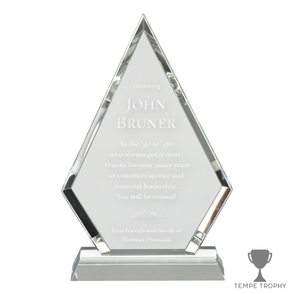 Clear Crystal Arrowhead Award