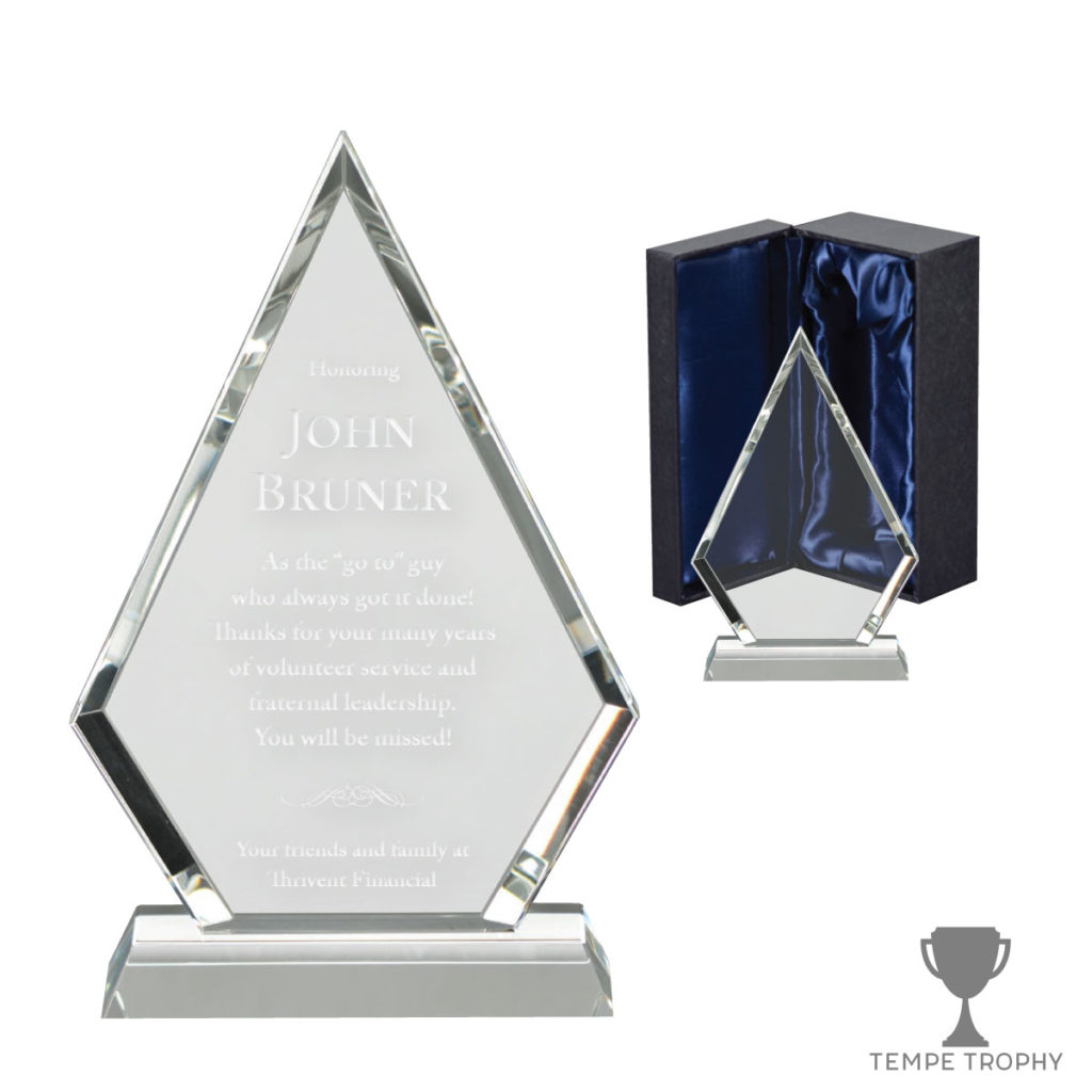 Clear Crystal Arrowhead Award