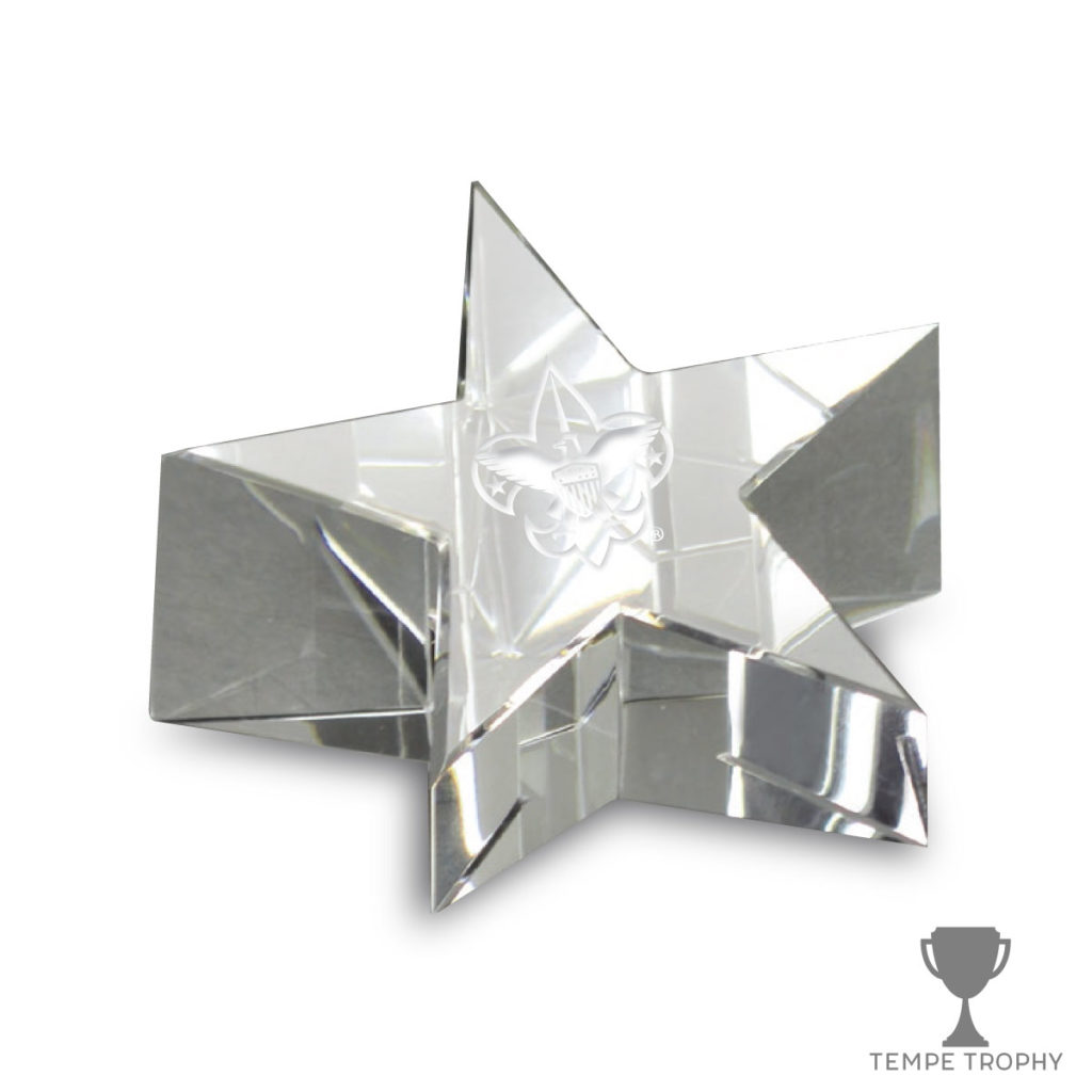 Clear Crystal Star Paperweight