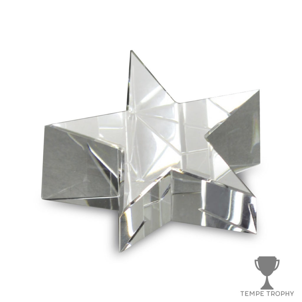 Clear Crystal Star Paperweight