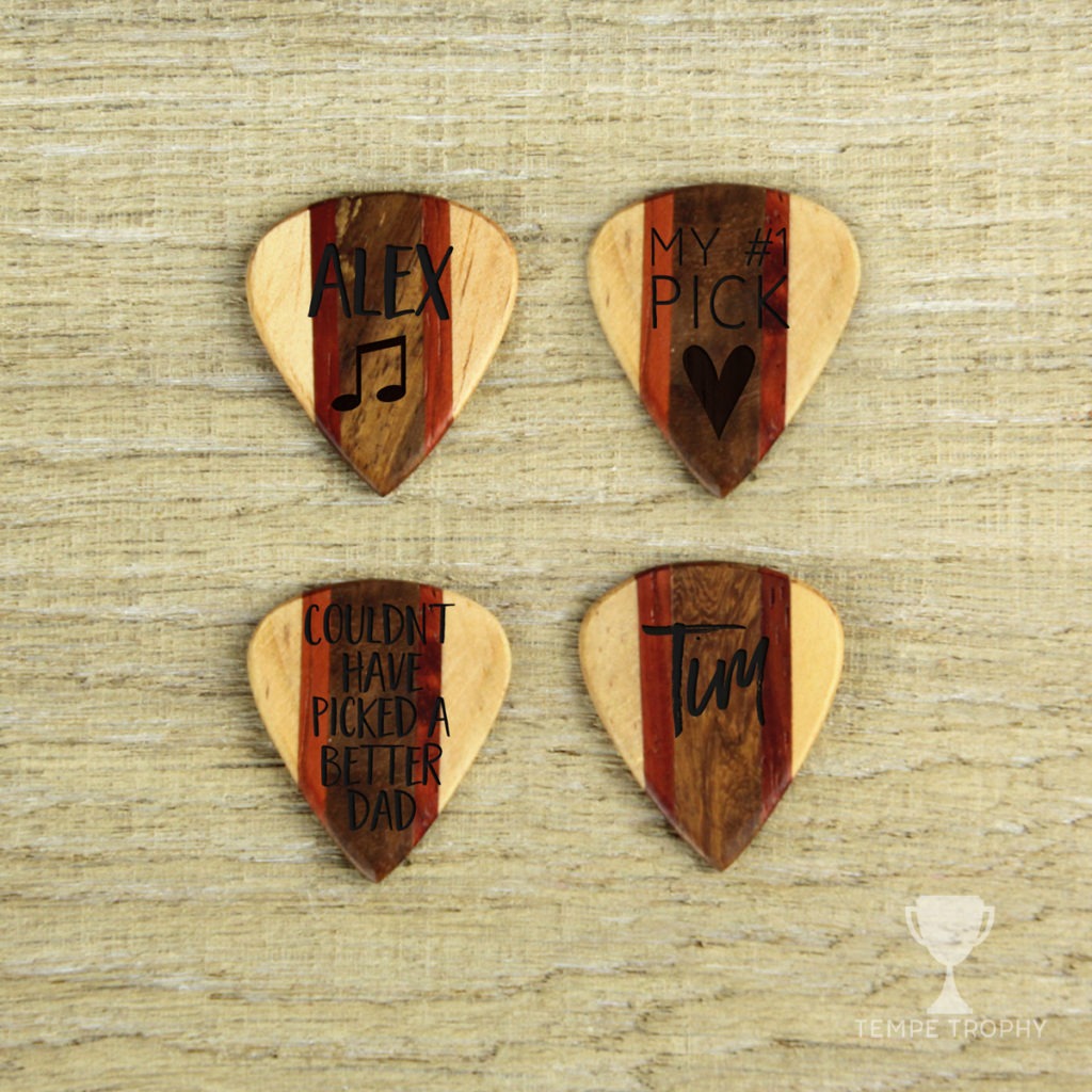 Sheesham Tri-Wood Guitar Pick - Image 2