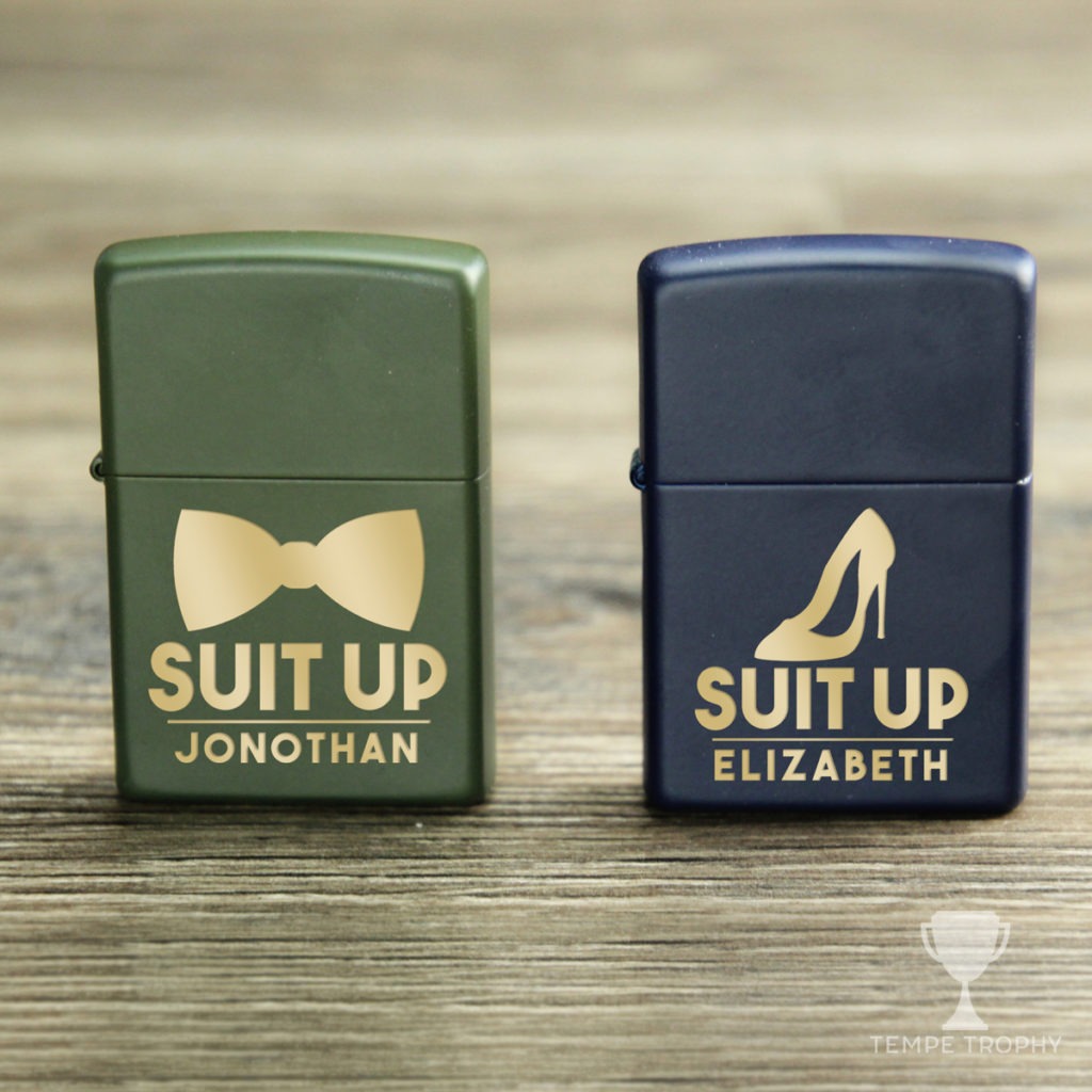 Blue Engraved Zippo Lighter - Image 5