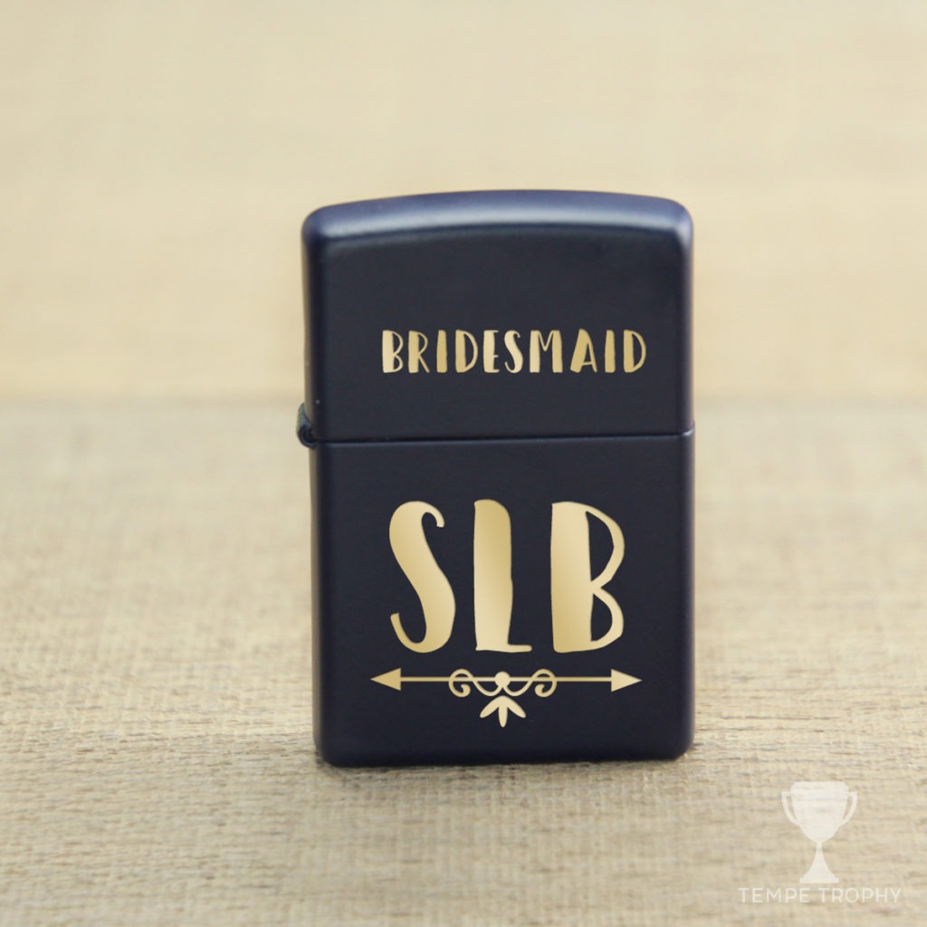 Blue Engraved Zippo Lighter - Image 3