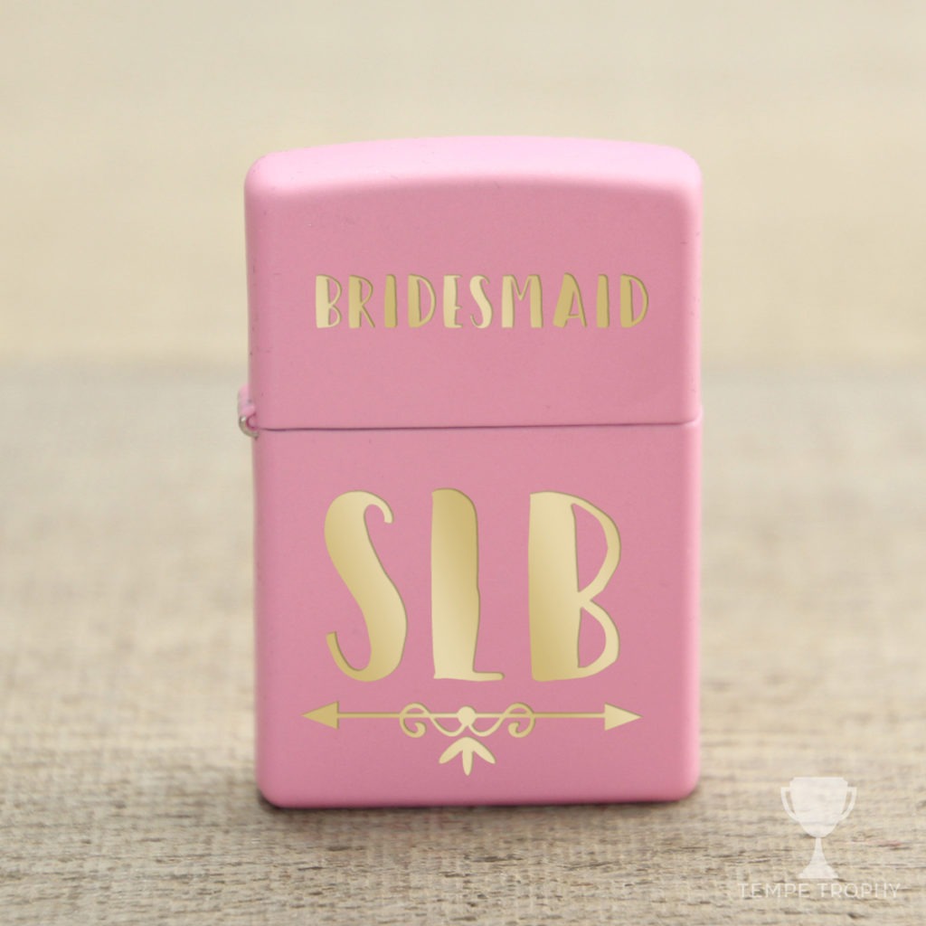 Pink Engraved Zippo Lighter - Image 3