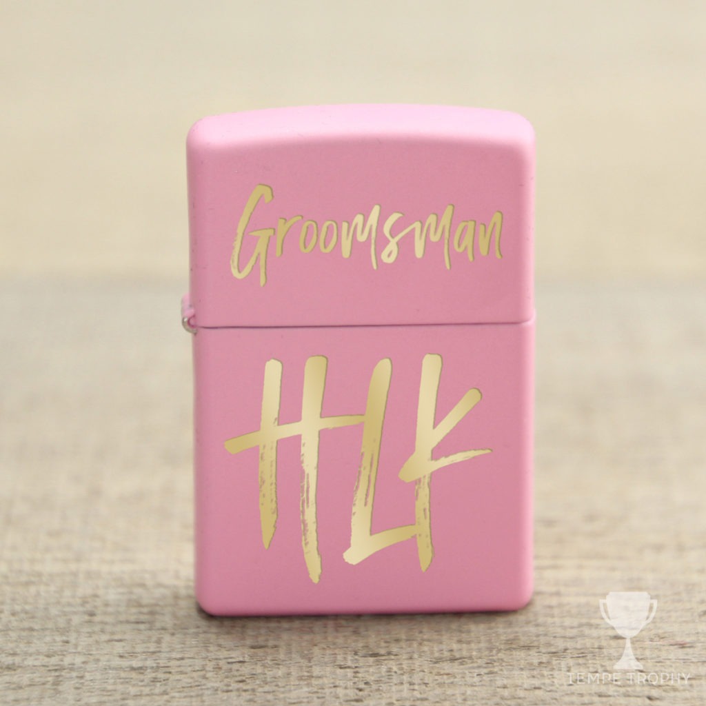 Pink Engraved Zippo Lighter - Image 2