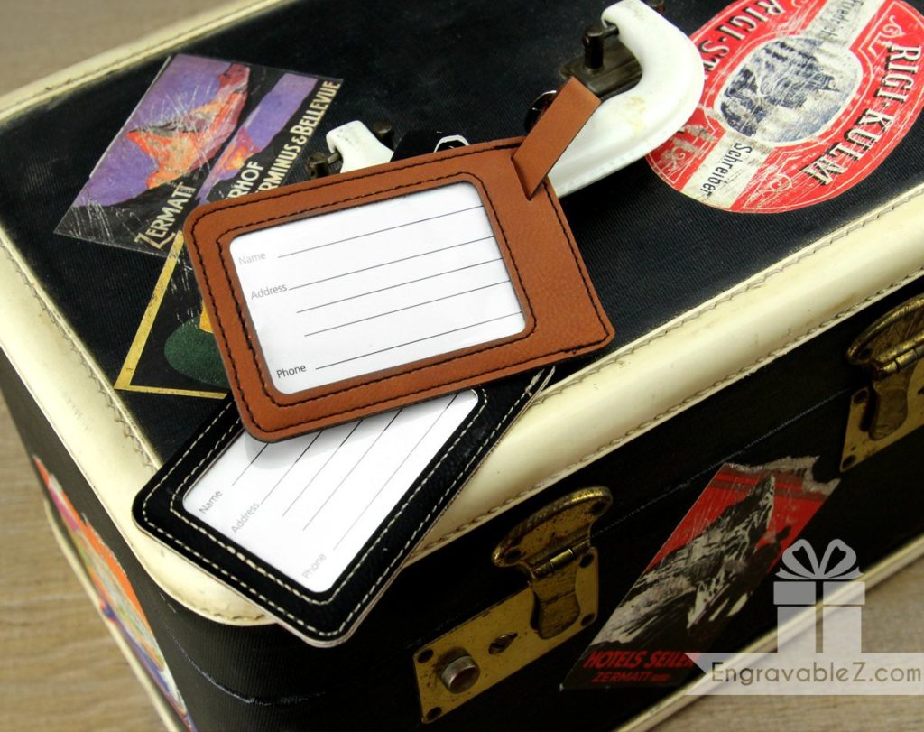 Custom Engraved Leatherette Luggage Tag - Arrows - Image 5