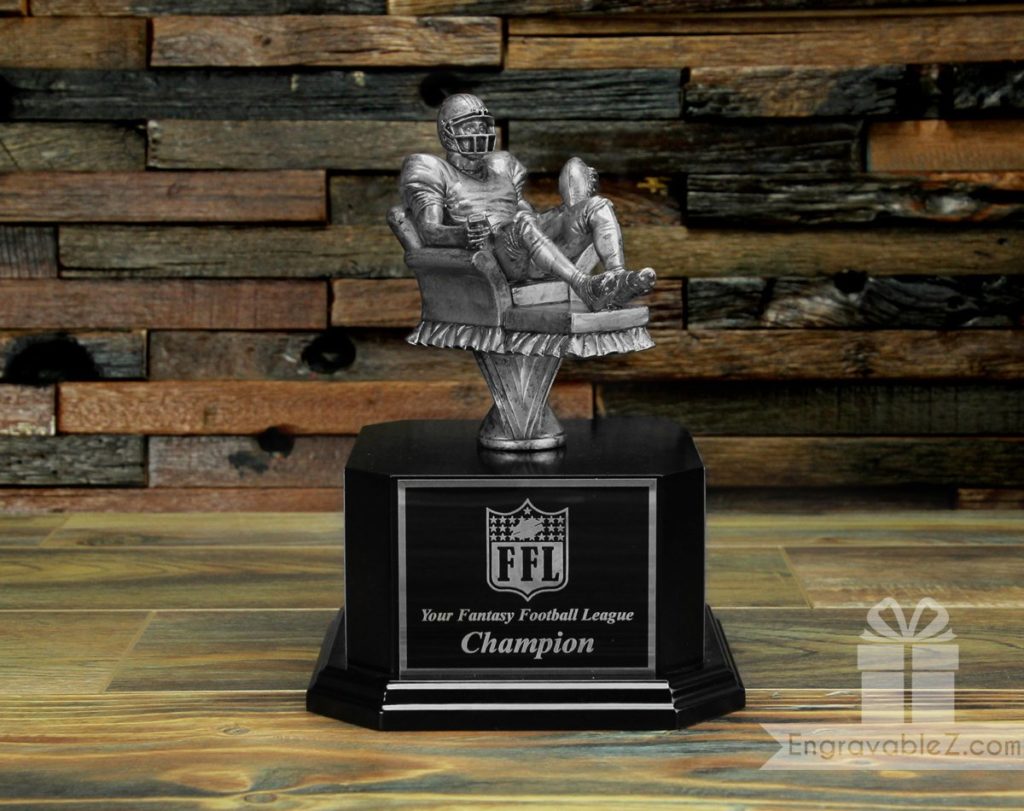 Fantasy Football Trophy - Silver Armchair Quarterback - Image 2