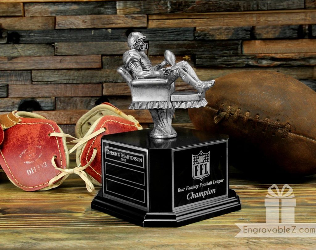 Fantasy Football Trophy - Silver Armchair Quarterback