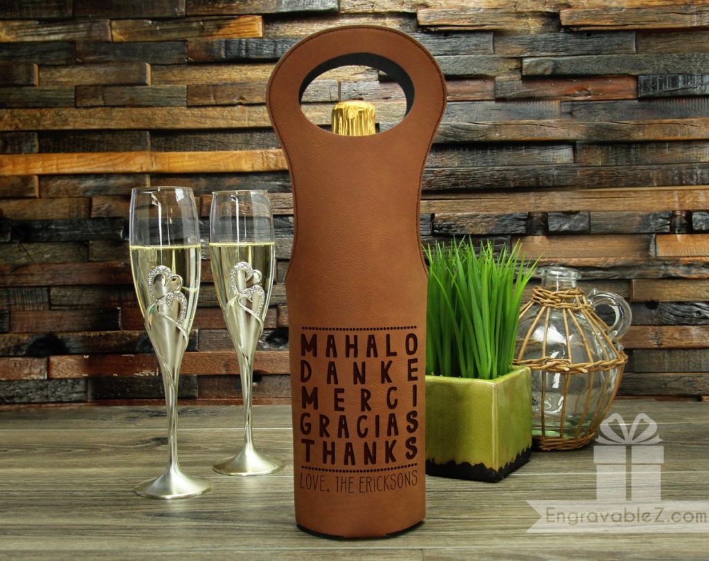 Personalized Wine Holster - 5 Ways to Say THANKS - Image 5
