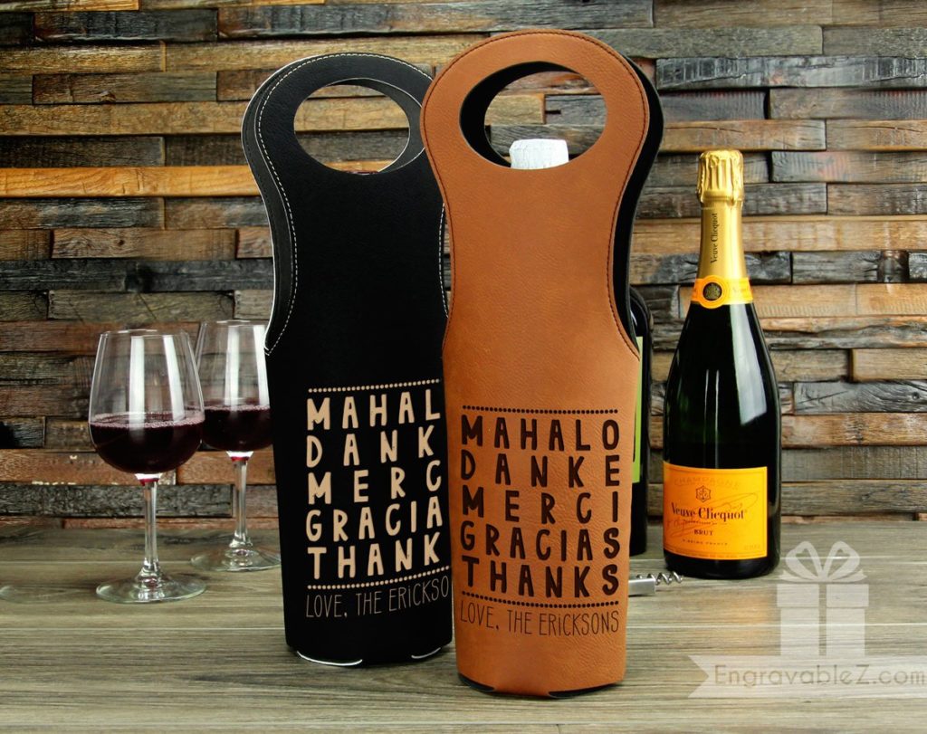 Personalized Wine Holster - 5 Ways to Say THANKS - Image 2