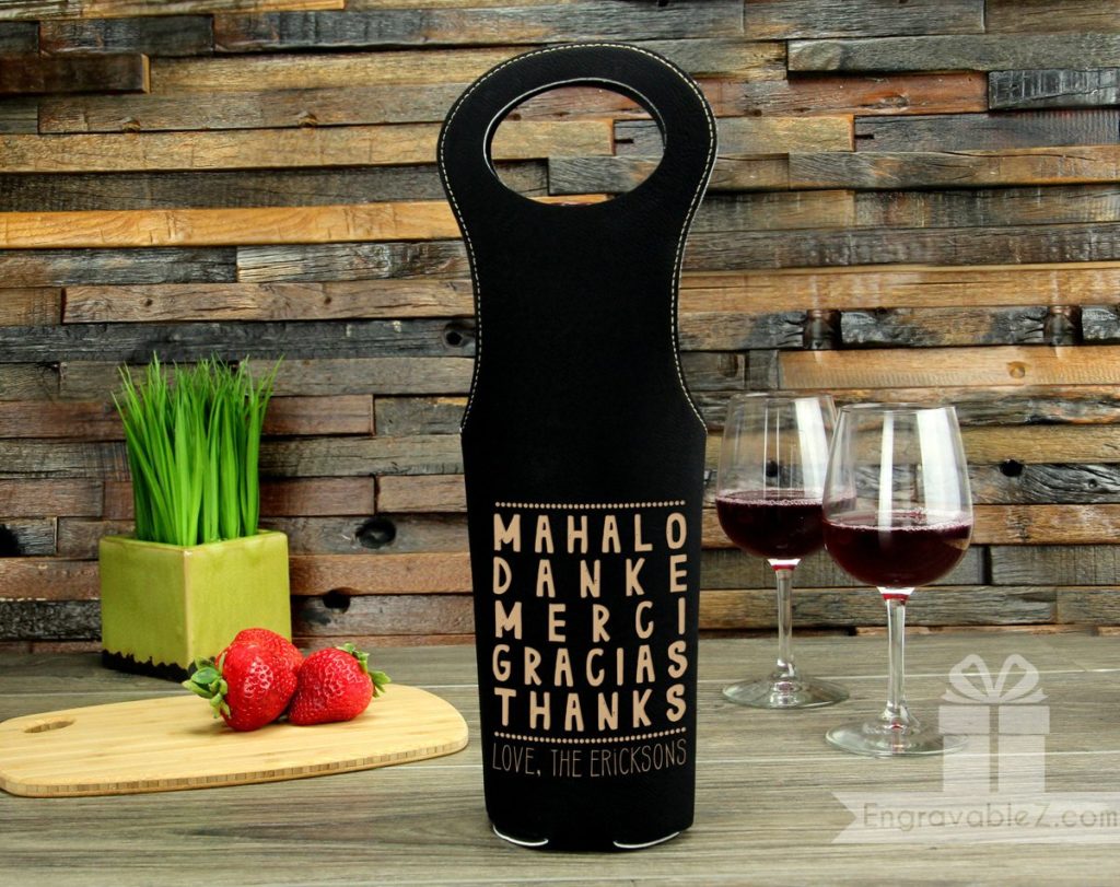 Personalized Wine Holster - 5 Ways to Say THANKS - Image 4