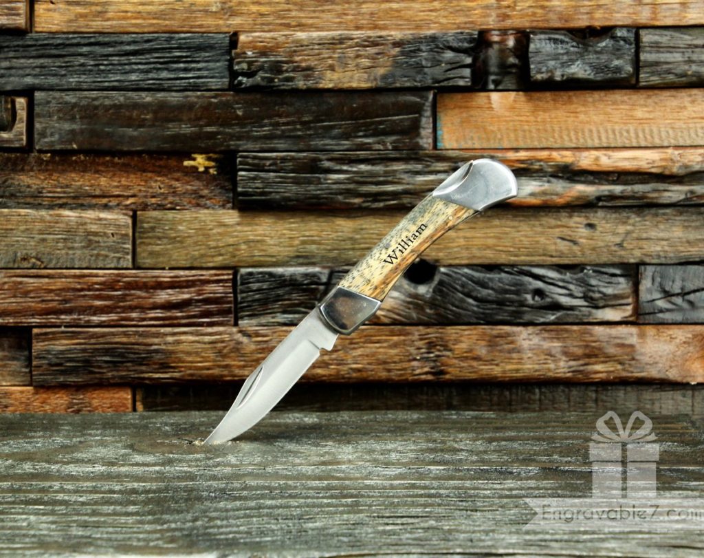 Custom Traditional Folding Knife - Zebrawood & Stainless Steel
