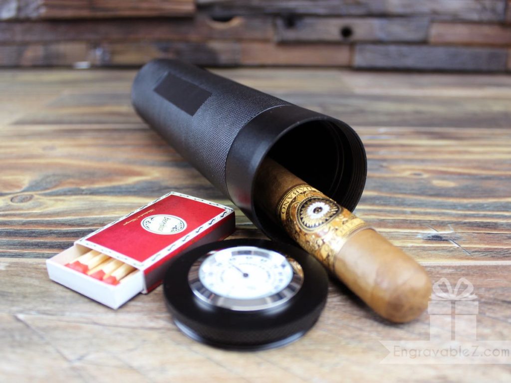 Custom Engraved Travel Cigar Humidor - Image 4