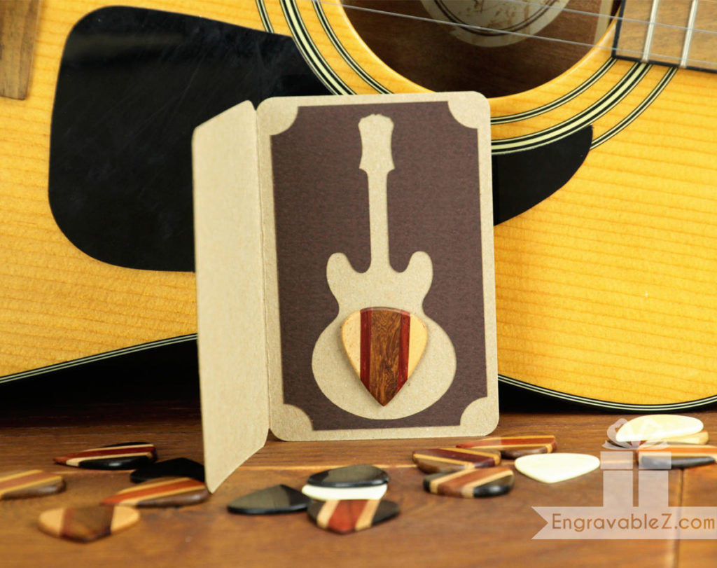 Custom Engraved Guitar Pick - Sleek Black Horn - Image 6