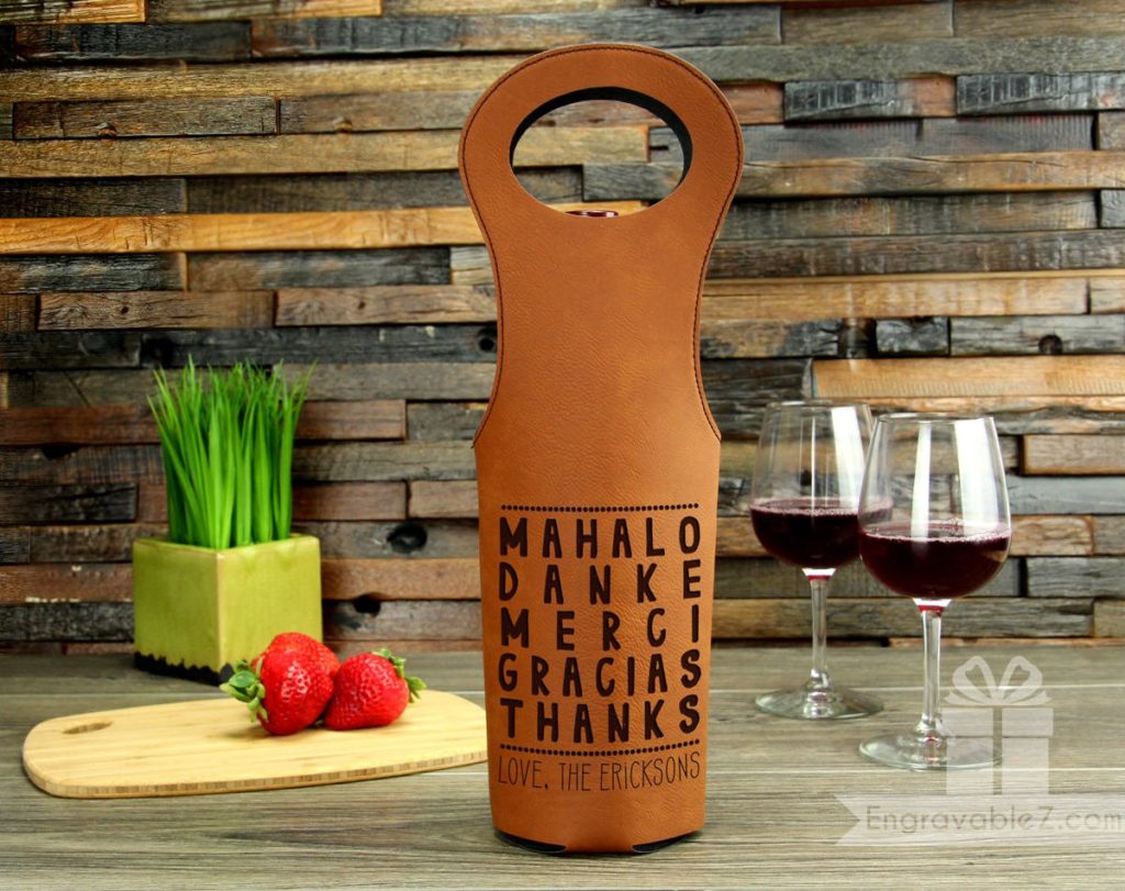 Personalized Wine Holster - 5 Ways to Say THANKS - Image 7