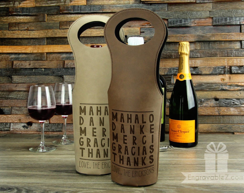 Personalized Wine Holster - 5 Ways to Say THANKS - Image 3