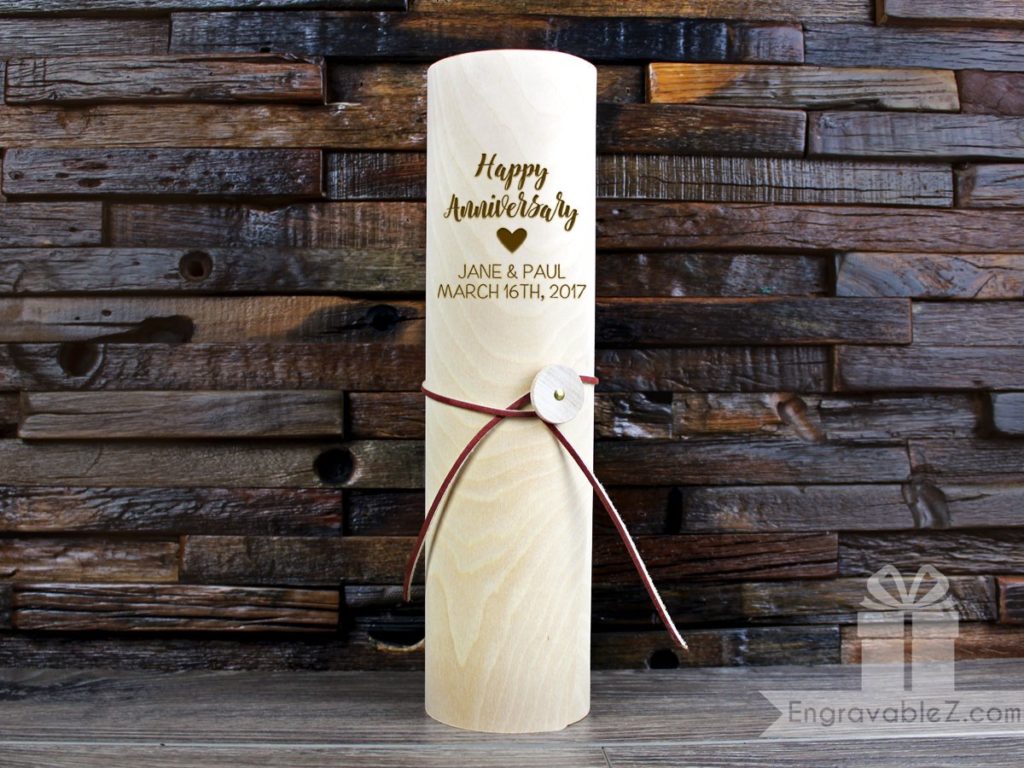 Custom Engraved Wood Wine Holder - Image 3