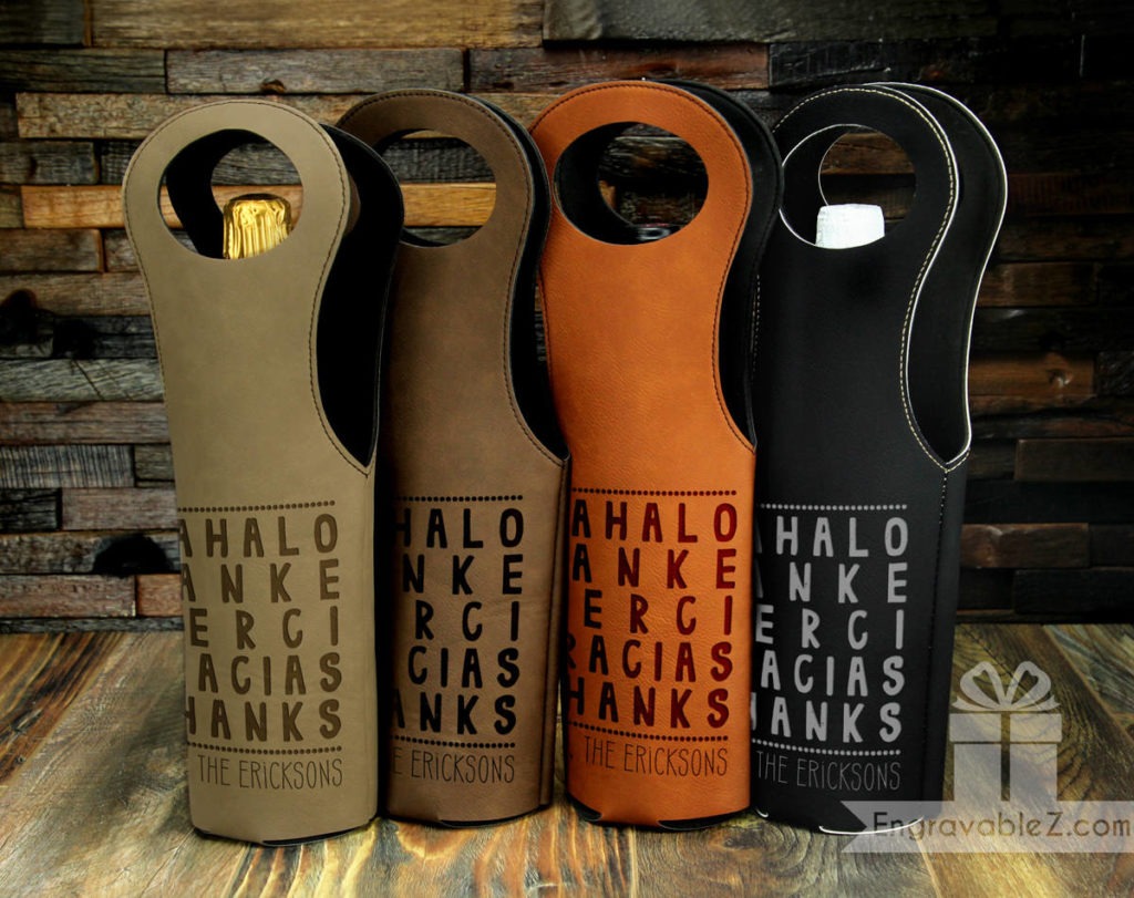 Personalized Wine Holster - 5 Ways to Say THANKS