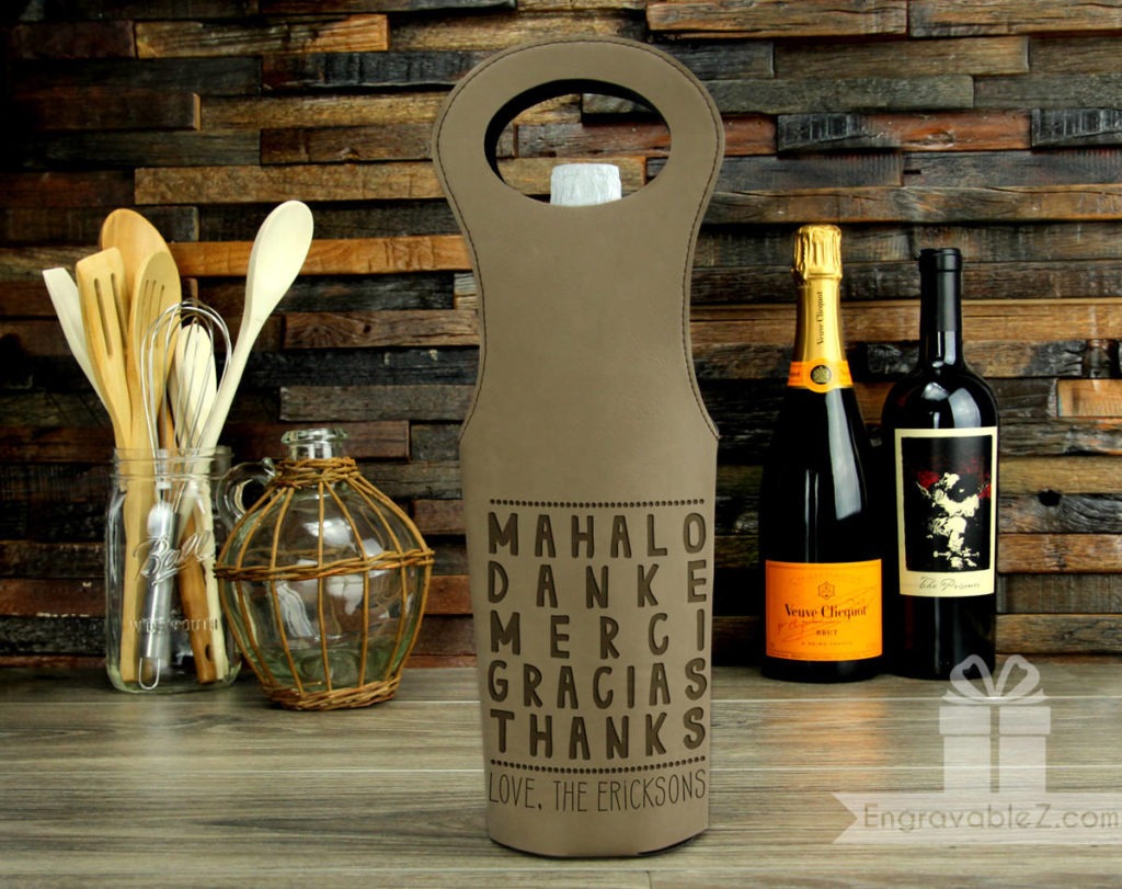 Personalized Wine Holster - 5 Ways to Say THANKS - Image 6