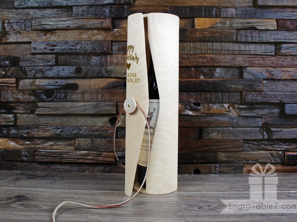 Custom Engraved Wood Wine Holder - Image 7