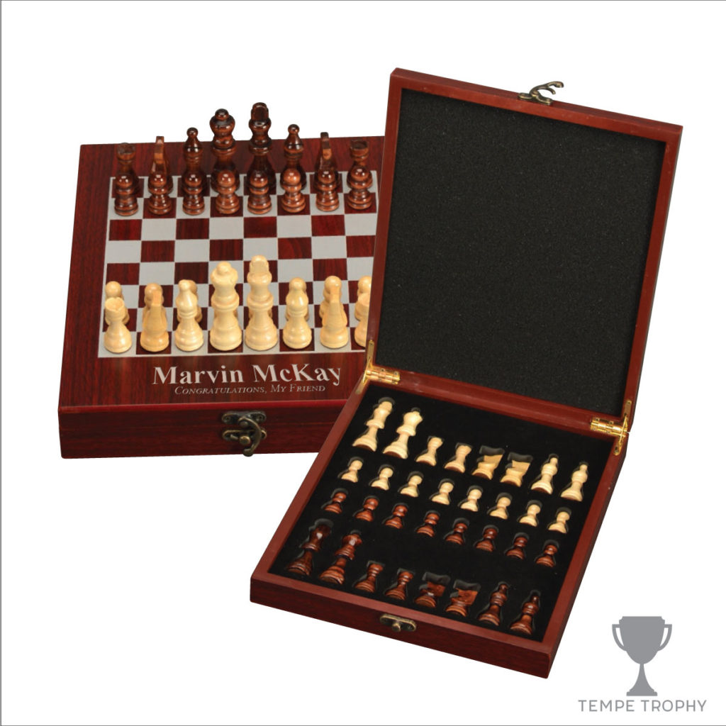 Personalized Rosewood Chess Set